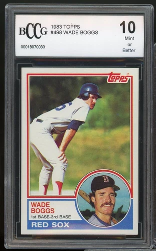 1983 Topps #498 Wade Boggs Rookie Card BGS BCCG 10 Mint+