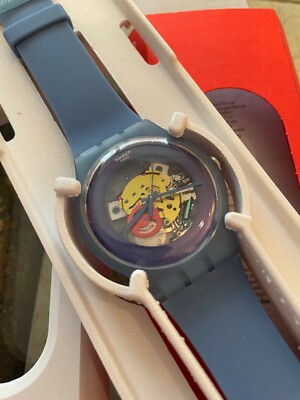 Swatch New Gent 41mm - BLUE GREY LACQUERED SUON102  display picture 2
