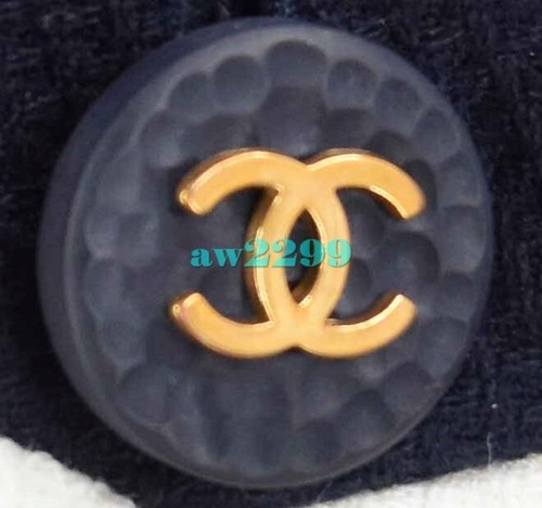CHANEL 93P VINTAGE CC LOGO RUNWAY MAXI DRESS FR 36 COLLECTOR'S ITEM RARE NAVY - Picture 6 of 14