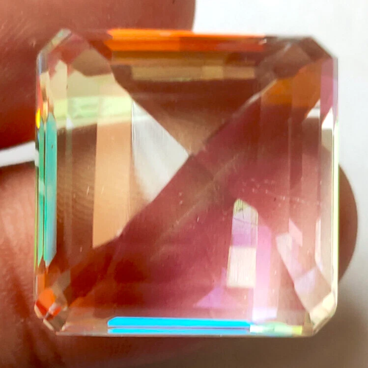 AAA+ Large Mystic Quartz 57.30 Ct. Square Cut Loose Gemstone Gift For Women/Her - Image 3 of 4