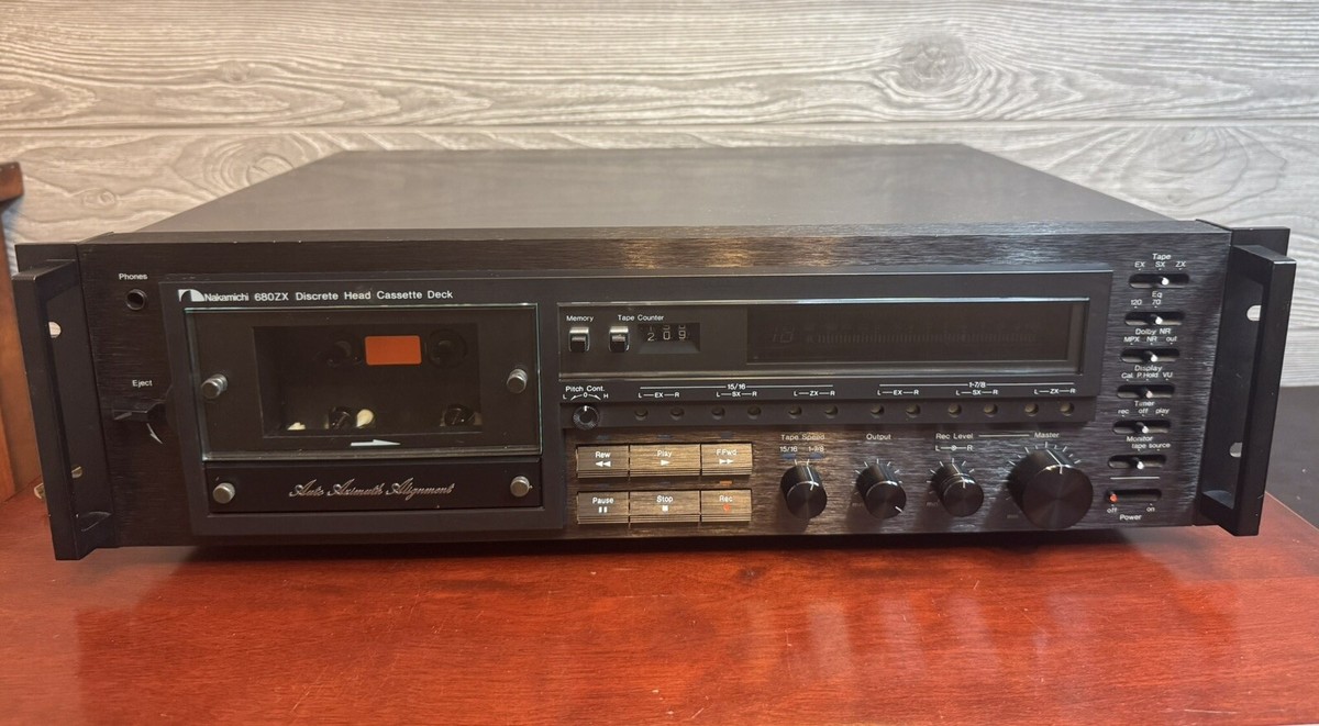 Nakamichi 680ZX カセットデッキ動作品 Nakamichi 680zx 3-head Cassette Deck - SERVICED! | eBay
