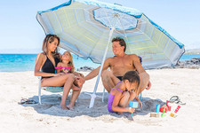 Beach Umbrella Sand Anchor Heavy Duty, Outdoor Umbrellas Base with 5 Spiral S...