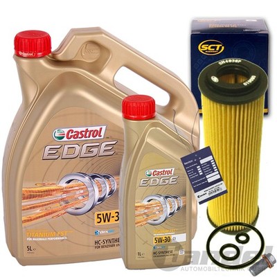 ÖLFILTER+CASTROL C3 5W30 ÖL für MERCEDES C E KLASSE W C S 203 204 211 212 R171