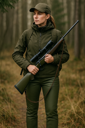 La Chasse® Jagd Lederhose aus Büffelleder Damen Jagdhose Jagdlederhose Rindleder - Picture 4 of 9