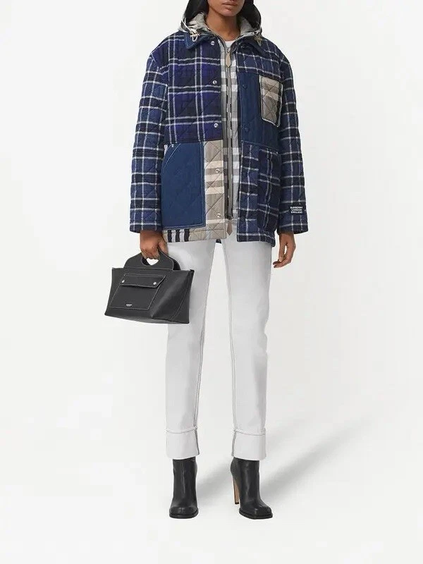 Chaqueta acolchada BURBERRY Patchwork XS para mujer Foto 2 de 4