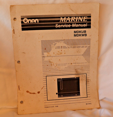 981-0512 Cummins Onan Service Manual Marine MDKUB MDKWB Generator