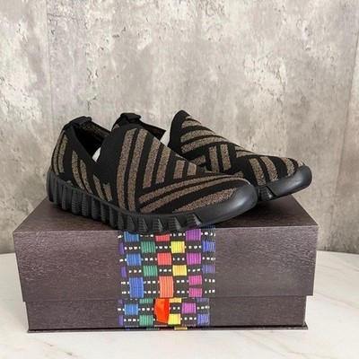 NEW Bernie Mev peppa Black bronze memory foam Slip On Shoes