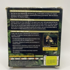 Seaman (Sega Dreamcast, 2000) SEALED Disc! Box Mic Manual Authentic