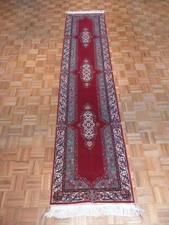 2'6 x 12 Runner Hand Knotted Fine Kirman Oriental Rug G981