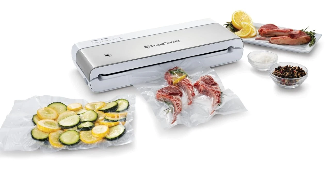 FoodSaver Compact Vacuum Sealer Machine with Airtight Bags and Roll - Ideal