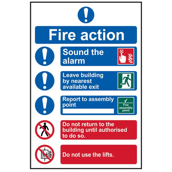 Scan Fire Action Procedure - PVC 200 x 300mm