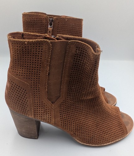 Women's Toms Majorca Peep Toe Bootie Sz 11 Cinnamon - Picture 3 of 7
