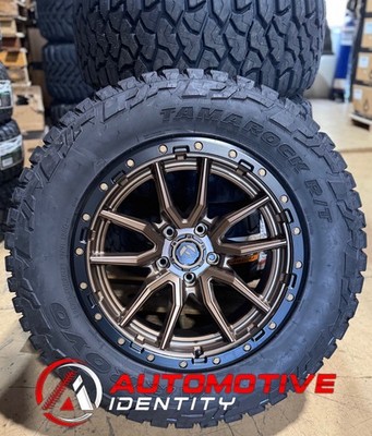 20x10 Fuel D681 Bronze Rebel Wheels 35'' RT Tires 5x150 Toyota Tundra