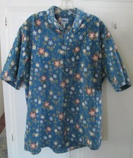 Nice Vintage REYN SPOONER Aloha Hawaiian Floral Sz XL Pullover Shirt Re2