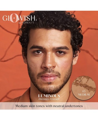 Huda Beauty Glowish Luminous Pressed Powder Buildable Makeup All Color Skin ๐ - Picture 7 of 9
