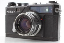 S/N 623xxxx Near MINT Nikon SP Black Rangefinder Camera 5cm f/2 Silver JAPAN