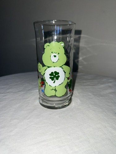 Vintage RARE CARE BEARS GLASS Good Luck Bear Pizza Hut 1983 Collectors Series - Picture 2 of 8