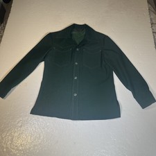Vintage 1970s JCPenny Shirt Dress Disco Green Medium