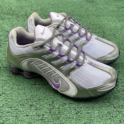 Size 9.5 - Nike Women's Shox Navina Retro - 356918 155 - White / Violet - Black