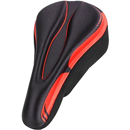 Fahrrad Sitzkissenbezug Weich 3D Silikon Doppel Gel Fahrrad Sattel Dynamic Rot - Bild 1 von 7