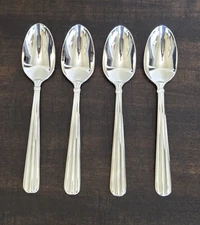 Oneida Stainless UNITY Set of 4 Oval Soup Place Spoons 7.25" Flatware NEW