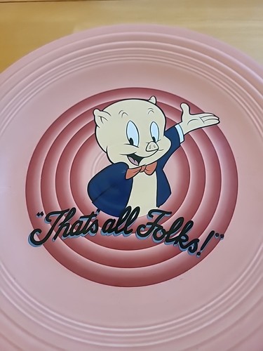 NUEVO Plato de Cena Fiesta Warner Bros Looney Tunes PORKY PIG • 10.5" Diámetro - Imagen 2 de 3