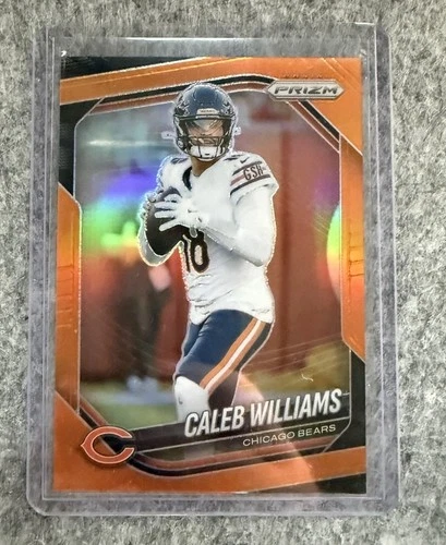 2025 PRIZM CALEB WILLIAMS ORANGE /249 COLOR MATCH CHICAGO BEARS