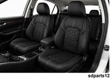 Für VW Golf Polo Tiguan T-Roc Sitzeinhäuser Komplett-Set Kunstleder Schwarz