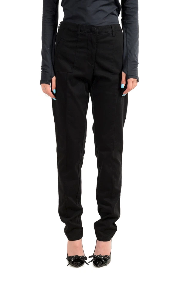 Armani Jeans AJ Women's Black Flat Front Casual Pants US 31 IT 46