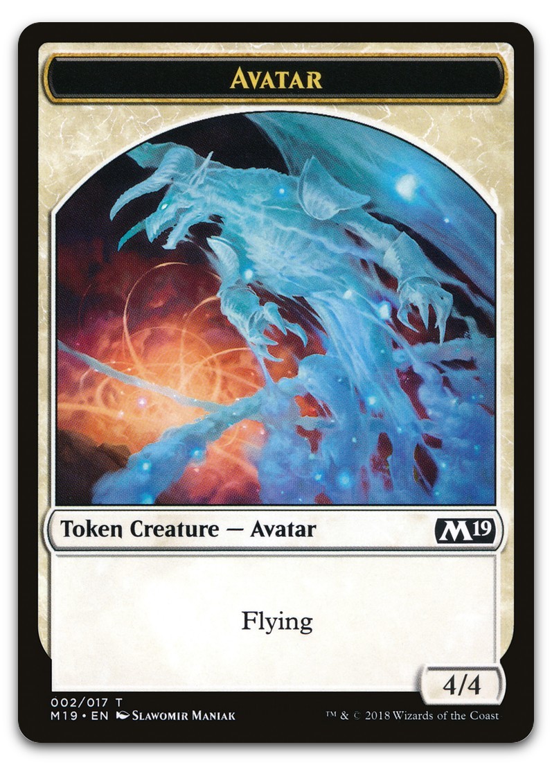 Avatar Token #2 (NM) Core Set 2019 M19 Magic MTG