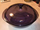 Vintage Pyrex 024 Originals Amethyst Purple 2 Qt Round Covered Casserole USA