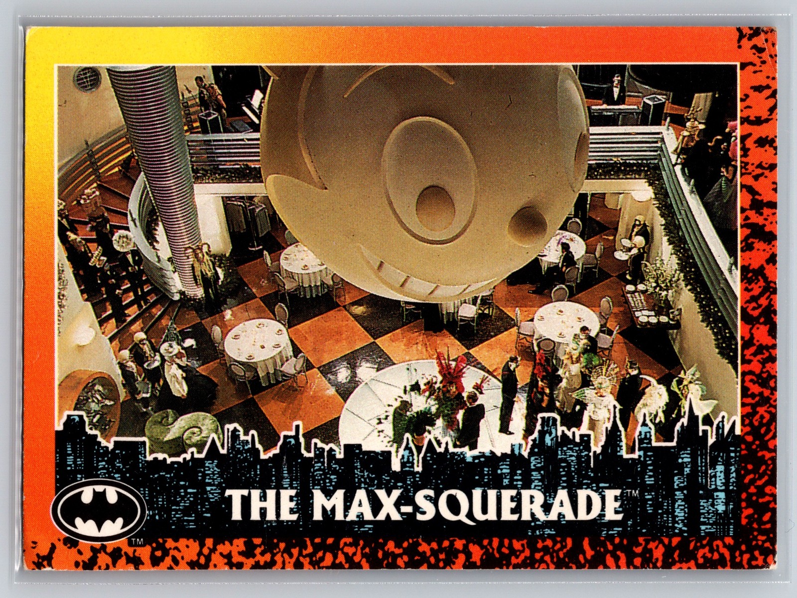 1992 Topps Batman Returns #64 The Max-Squerade Masquerade Ball Scene Card