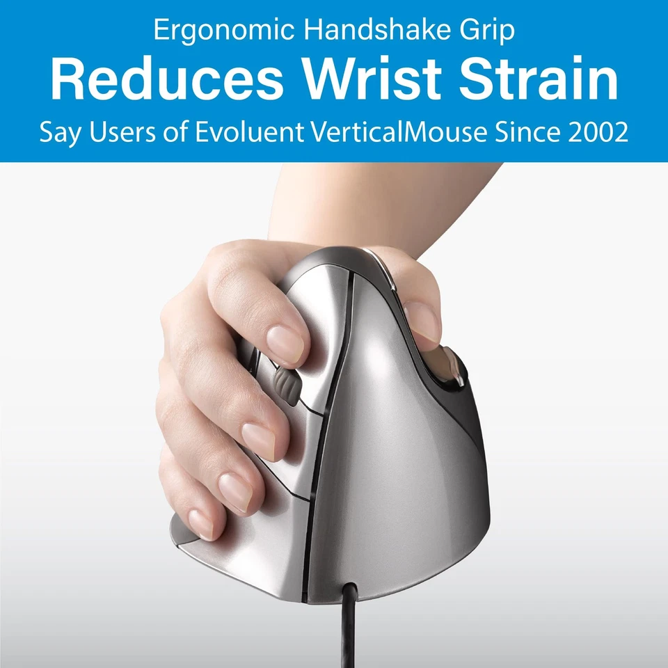 – Inventor of The Vertical Mouse – VM4R Ergonomic Vertical Mouse Right Hand M... - Image 2 of 4