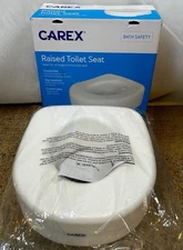 Carex Toilet Seat Riser - Adds 5.5 Inch of Toilet Height - Raised Seat 300lb