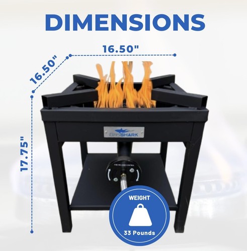 275,000 BTU Outdoor Propane Gas Burner Stove | High Pressure Steel Braided Ho... - Picture 3 of 8