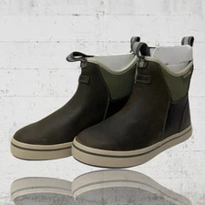 XTRATUF Ladies Olive Waterproof Leather Ankle Deck Boots XWAL-303