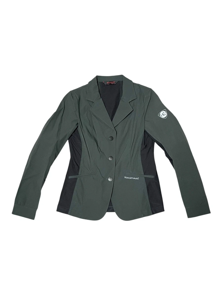 Veste De Concours équestre RJ Classics Devon Hunter – Taille 10R – Gris à Carreaux Bleus – Neuve
