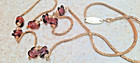Guy Laroche Gold Long Link Chain Beaded Amber appr 36"L — photo 6
