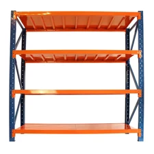 4 Tier Steel Heavy Duty Adjustable Garage Storage Shelving Unit in Orange (78.7 