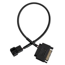 SATA to 3 Pin/4 Pin Fan Adapter, PMW 12V PC Case Fan Power Adapter Cable 15