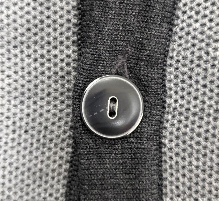 Cutter & Buck Sweater Mens 2XT Gray Black Cardigan Grandpacore Academia Preppy - Image 4 of 4