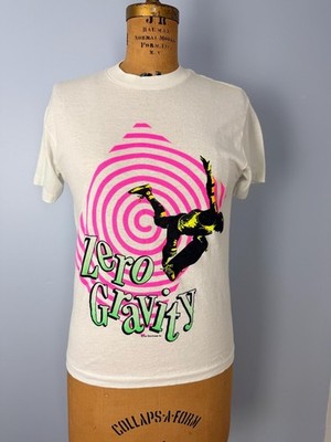 Vintage Zero Gravity T-shirt, Size Medium, 80s Skater Style, Sun Sportswear