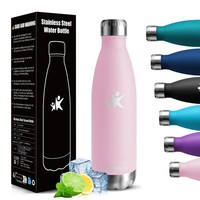 HoneyHolly Edelstahl Trinkflasche 500ML Bpa-Frei Auslaufsicher