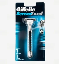 8 X Gillette Sensor Excel Twin Blade Manual Razor Shaver