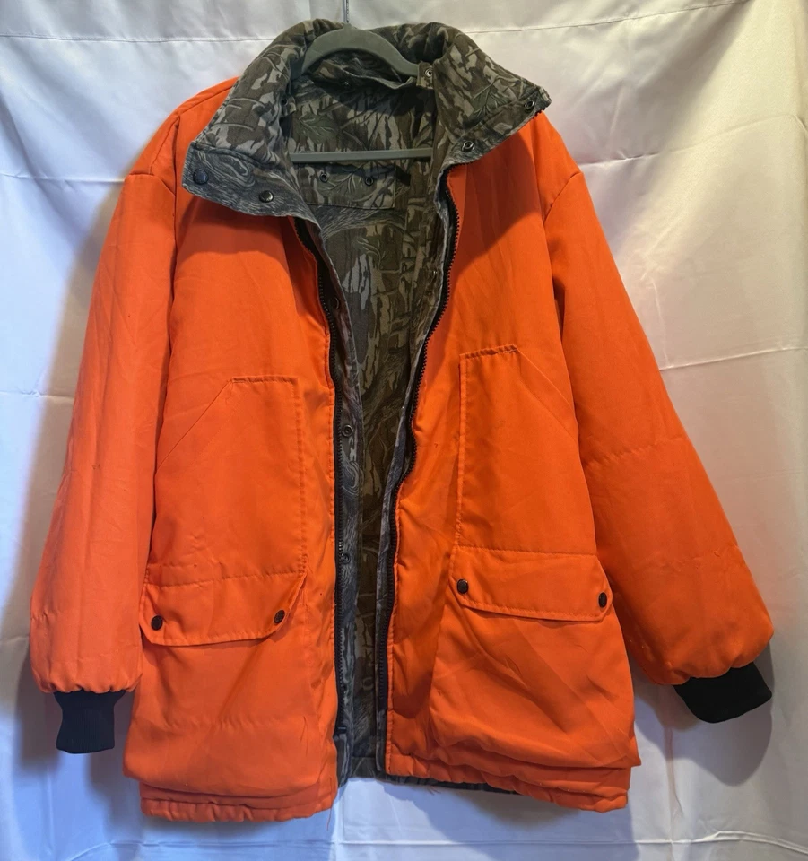 Abrigo Camuflaje/Cazadores Naranja Reversible Clima Frío Talla XL Foto 3 de 4