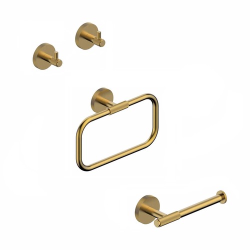 WS Bath Collections Klass WSBC 256890C Klass 4 Piece Bathroom - Gold