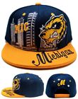 Michigan New Leader Downtown Wolverines Colors Blue Yellow Era Snapback Hat Cap