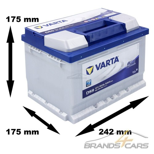 VARTA BLUE DYNAMIC 60-AH 12V AUTOBATTERIE STARTERBATTERIE BATTERIE 31531489 - Bild 2 von 6