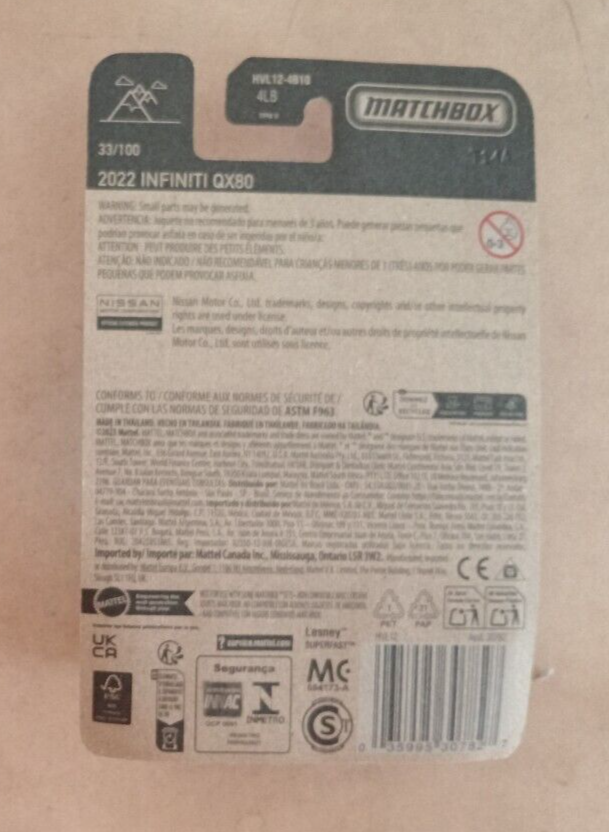 MATCHBOX 2022 INFINITY QX80 (SILVER) 33/100 | eBay