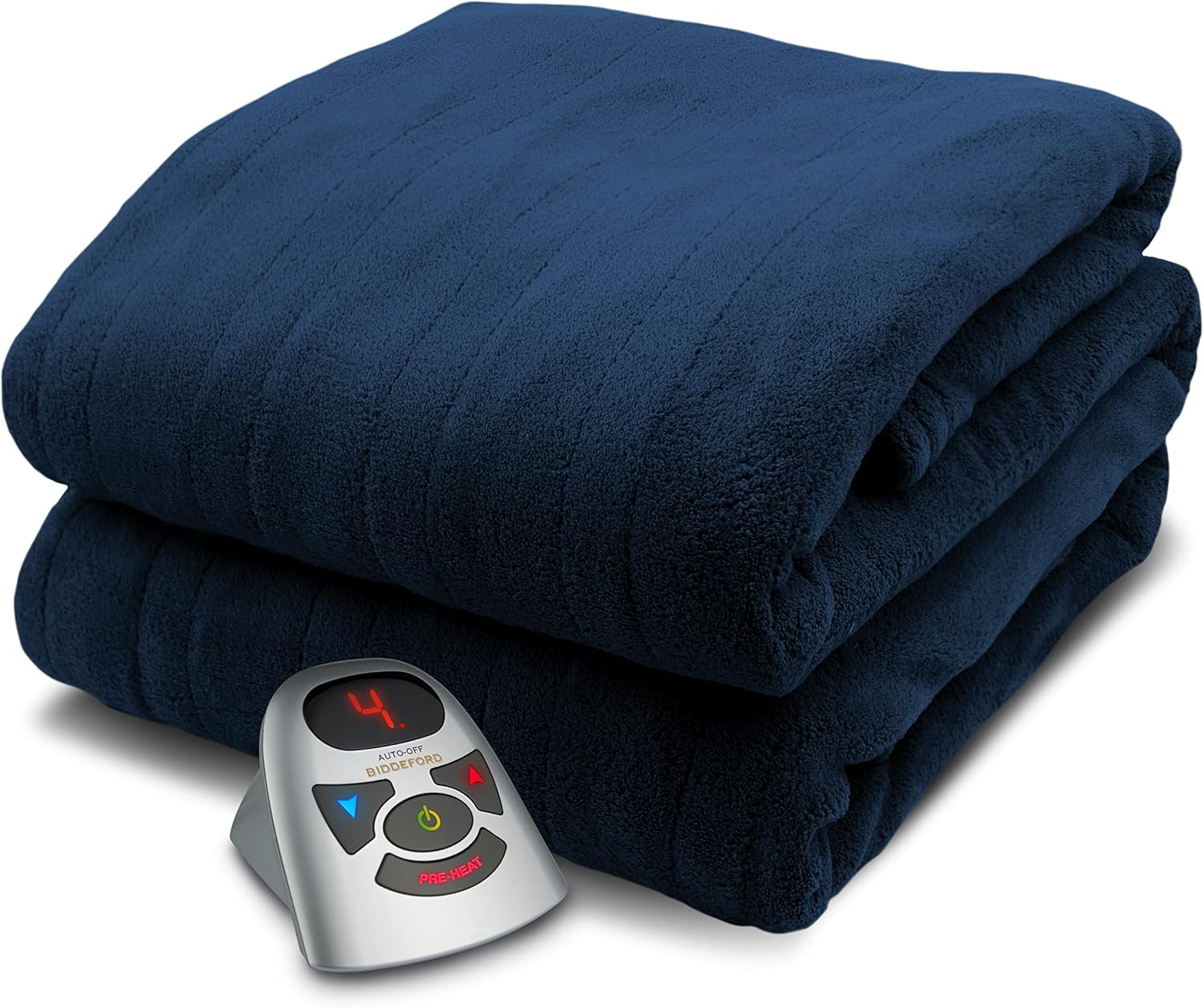Micro Plush Electric Heated Blanket with Digital Controller - Full Size 180G Navy